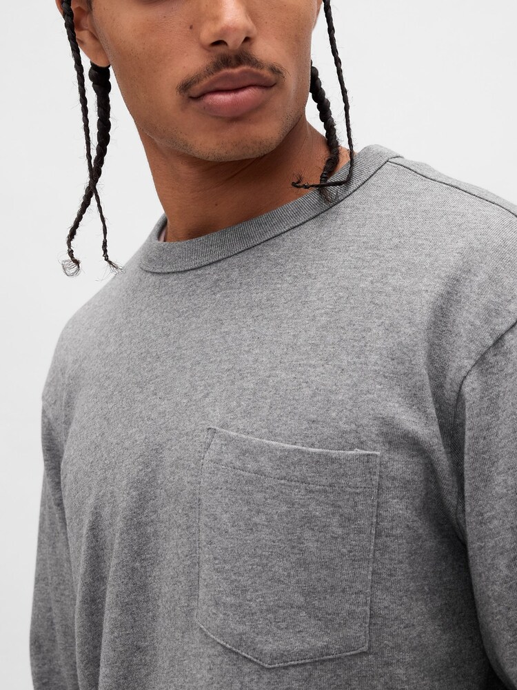 Gap Grey Heavyweight Relaxed T-Shirt - Image 4 of 4