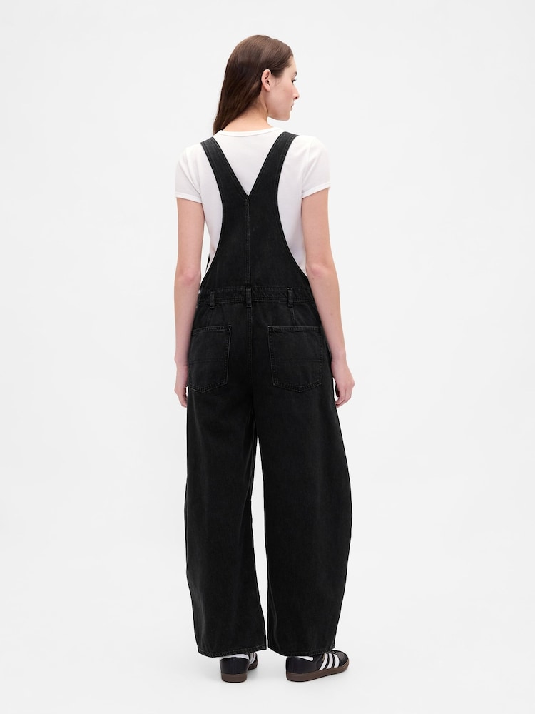 Gap Black All-In-One Horseshoe Dungarees - Image 2 of 6 Gap Black All-In-One Horseshoe Dungarees - Image 2 of 6