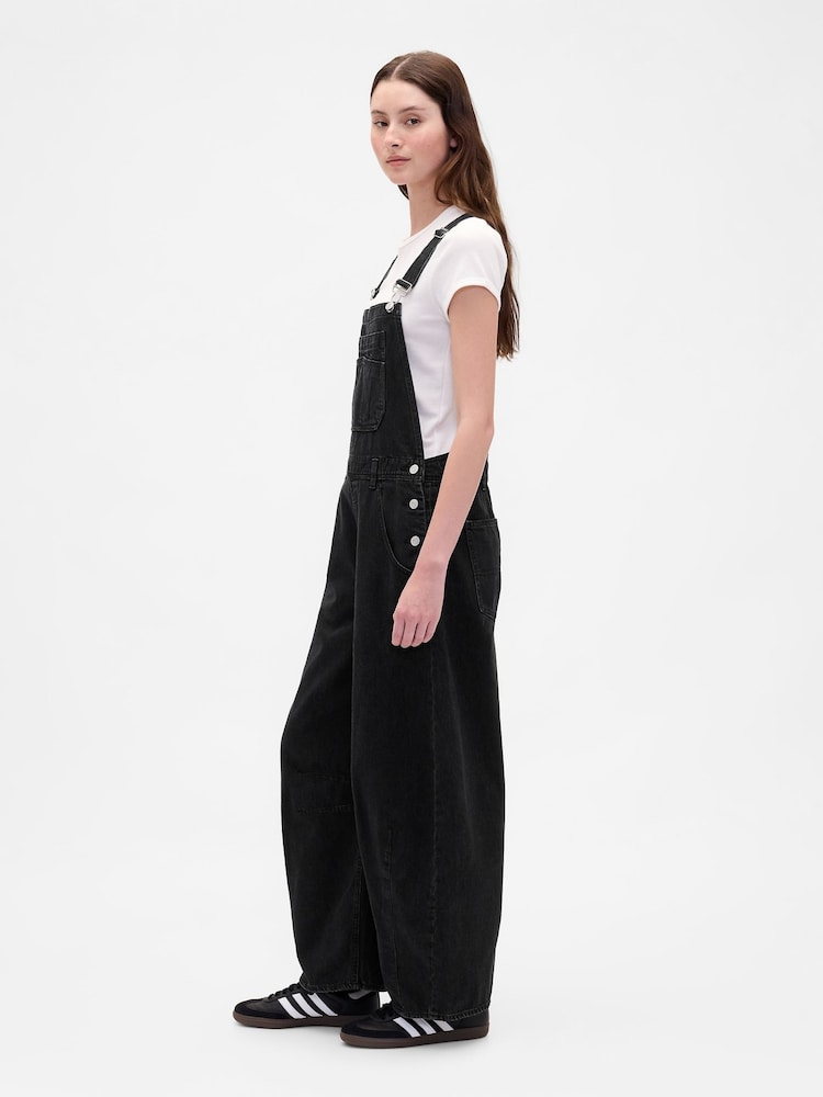 Gap Black All-In-One Horseshoe Dungarees - Image 6 of 6 Gap Black All-In-One Horseshoe Dungarees - Image 6 of 6