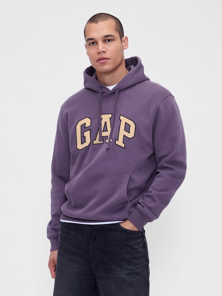 Gap Purple Vintage Soft Arch Logo Hoodie - Image 1 of 6