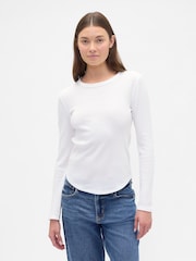 Bela - Gap Waffle Knit Long Sleeve T-Shirt - Slika 1 iz 3