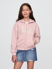 Gap Pink Vintage Soft Arch Logo Hoodie (4-13yrs) (4-13yrs) - Image 1 of 4