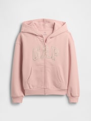 Gap Pink Vintage Soft Arch Logo Hoodie (4-13yrs) (4-13yrs) - Image 3 of 4