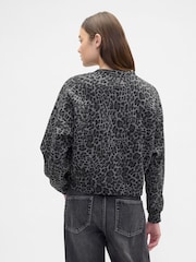 Gap Black/Grey VintageSoft Logo Wedge Sweatshirt - Image 2 of 4