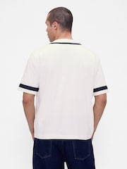 Gap White Varsity Logo Baseball Jersey T-Shirt - Image 2 of 4