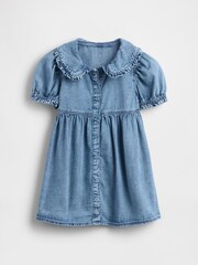 Gap Blue Denim Ruffle Dress (6mths-5yrs) (6mths-5yrs) - Image 2 of 3