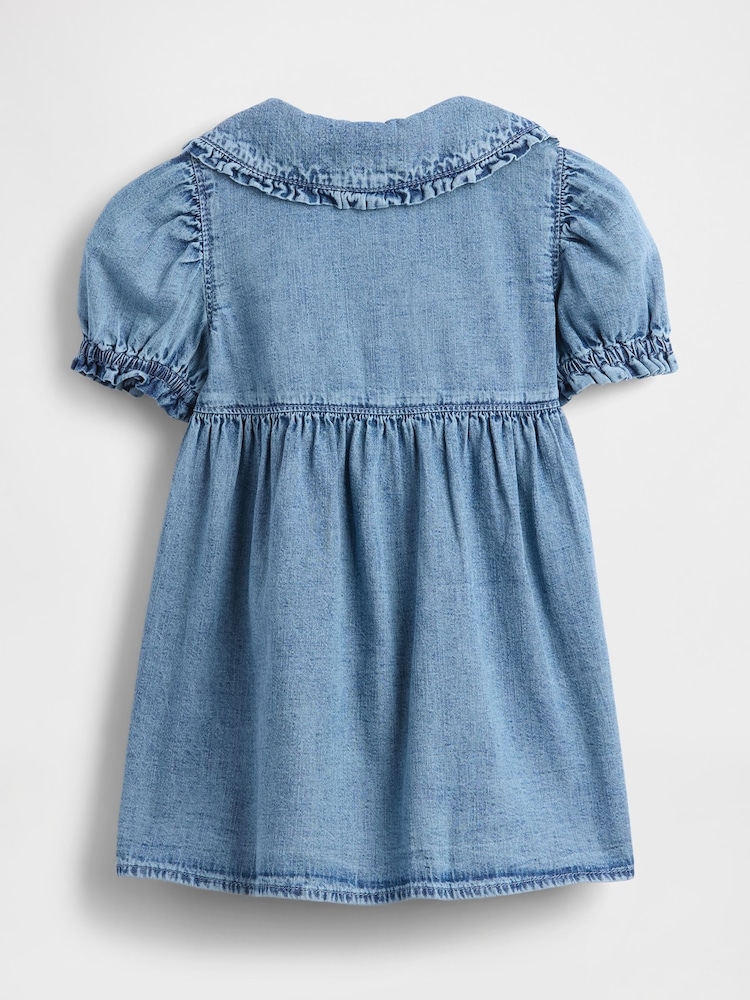 Gap Blue Denim Ruffle Dress (6mths-5yrs) (6mths-5yrs) - Image 3 of 3