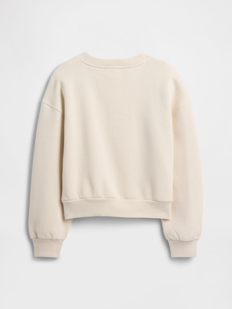 Gap Cream Oversized Graphic Sweatshirt (4-13yrs) (4-13yrs) - Image 2 of 3