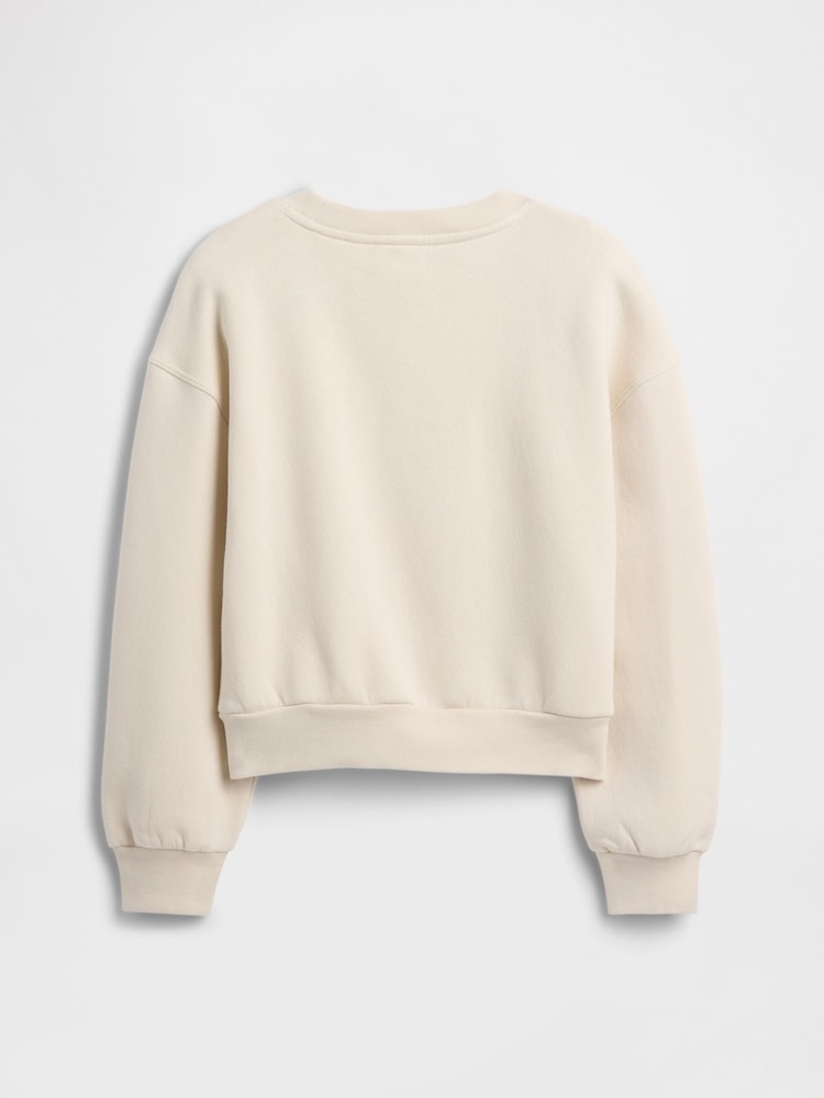 Gap Cream Oversized Graphic Sweatshirt (4-13yrs) (4-13yrs) - Image 2 of 3 Gap Cream Oversized Graphic Sweatshirt (4-13yrs) (4-13yrs) - Image 2 of 3