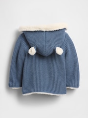 Gap Blue Sherpa-Lined Cardigan (Newborn-24mths) (0-24mths) - Image 2 of 2