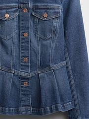 Gap Blue Peplum Denim Jacket - Image 3 of 3