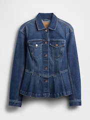 Gap Blue Peplum Denim Jacket - Image 4 of 4