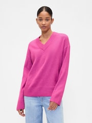Gap Pink V-Neck Sweatshirt - Image 1 of 5