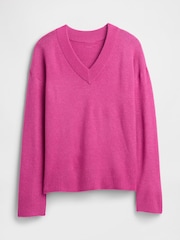 Gap Pink V-Neck Sweatshirt - Image 4 of 5