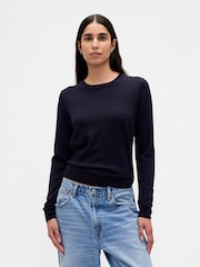 Gap Navy Blue Merino Crew Neck Sweatshirt - Image 1 of 4