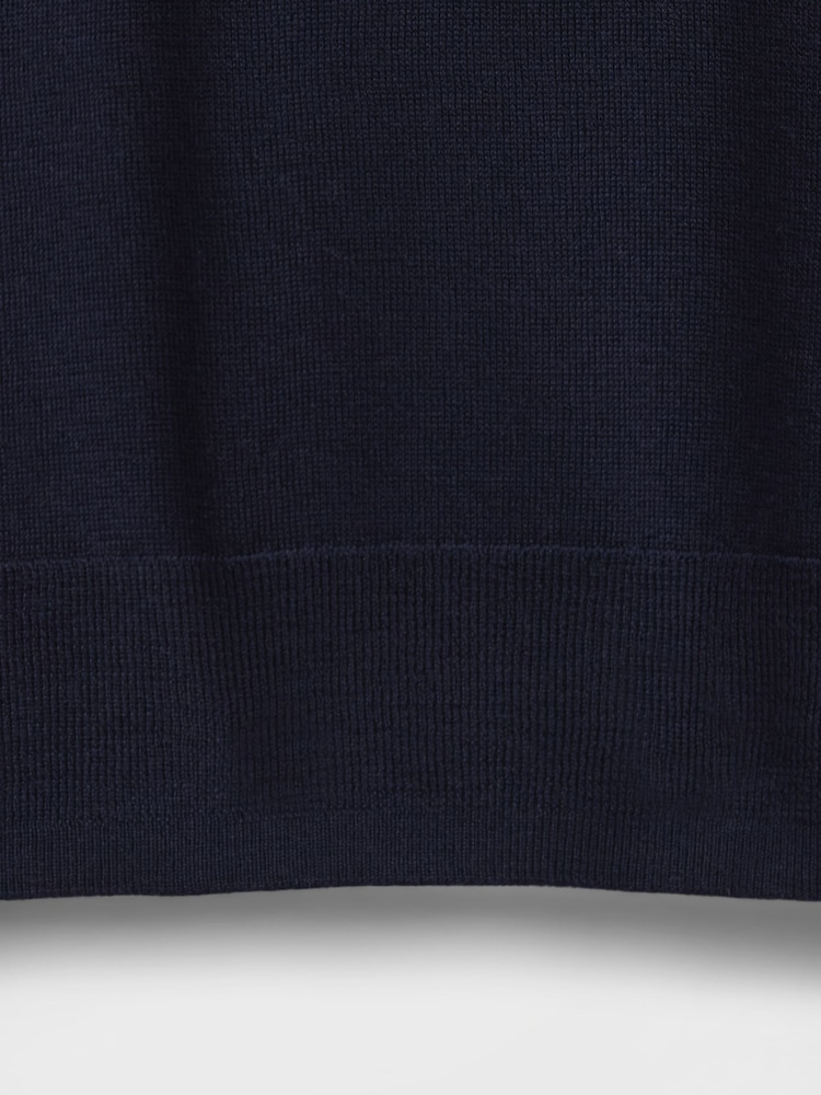 Gap Navy Blue Merino Crew Neck Sweatshirt - Image 4 of 4