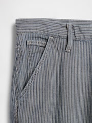 Gap Grey Stripe Relaxed Straight Carpenter Jeans - Image 5 of 5
