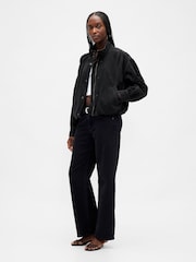 Gap Black Denim Bubble Jacket - Image 3 of 4
