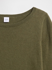 Gap Olive Green Bella Boat Neck Jumper - Image 5 of 5