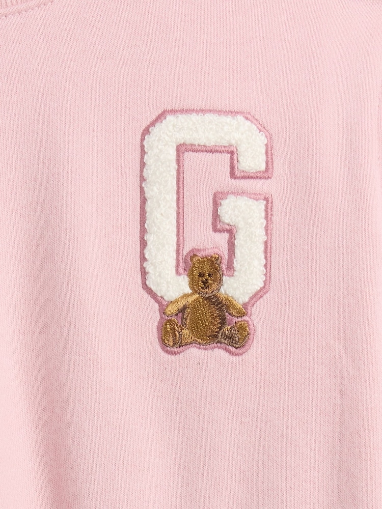 Gap Pink Baby Vintage Soft Varsity Logo Sweat Set (Newborn-24mths) (0-24mths) - Image 3 of 3