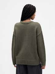 Gap Green Cotton Oversized Jumper - Image 2 of 4