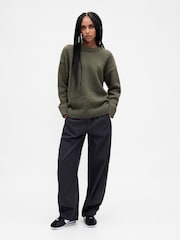 Gap Green Cotton Oversized Jumper - Image 3 of 4