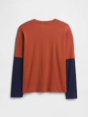 Gap Red/Navy Relaxed Graphic Crew Neck T-Shirt (4-13yrs) (4-13yrs) - Image 2 of 2