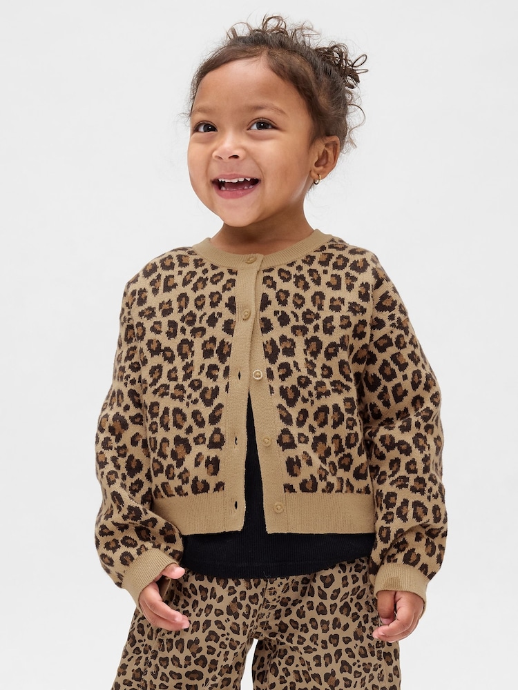 Gap Brown Leopard Print Horseshoe Jeans (6mths-5yrs) (6mths-5yrs) - Image 1 of 3 Gap Brown Leopard Print Horseshoe Jeans (6mths-5yrs) (6mths-5yrs) - Image 1 of 3