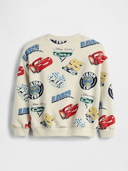 Gap Cream Disney Vintage Soft Cars Sweatshirt (6mths-5yrs) (6mths-5yrs) - Image 3 of 4