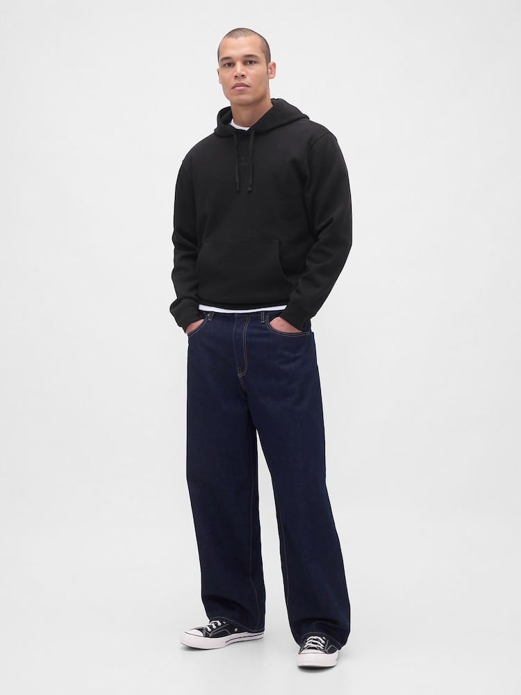 Gap Black Relaxed Mini-Logo Hoodie - Image 4 of 4