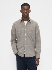 Gap Blue/Brown Check Oxford Shirt - Image 1 of 4