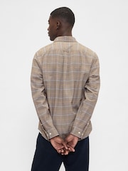Gap Blue/Brown Check Oxford Shirt - Image 2 of 4