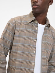 Gap Blue/Brown Check Oxford Shirt - Image 4 of 4