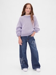 Gap Blue Low Rise Stride Wide-Leg Jeans (5-13yrs) (5-13yrs) - Image 3 of 5