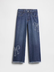 Gap Blue Low Rise Stride Wide-Leg Jeans (5-13yrs) (5-13yrs) - Image 4 of 5