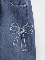 Gap Blue Low Rise Stride Wide-Leg Jeans (5-13yrs) (5-13yrs) - Image 5 of 5