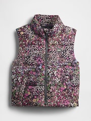 Gap Black Floral Cold Control Relaxed Puffer Vest (4-13yrs) (4-13yrs) - Image 4 of 5