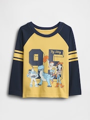 Gap Yellow Disney Raglan Jersey T-Shirt (6mths-5yrs) (6mths-5yrs) - Image 1 of 2