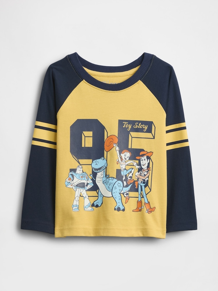 Gap Yellow Disney Raglan Jersey T-Shirt (6mths-5yrs) (6mths-5yrs) - Image 1 of 2