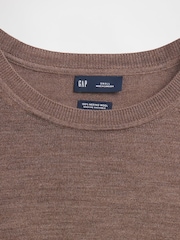 Gap Brown Merino Crew Neck Sweatshirt - Image 4 of 4