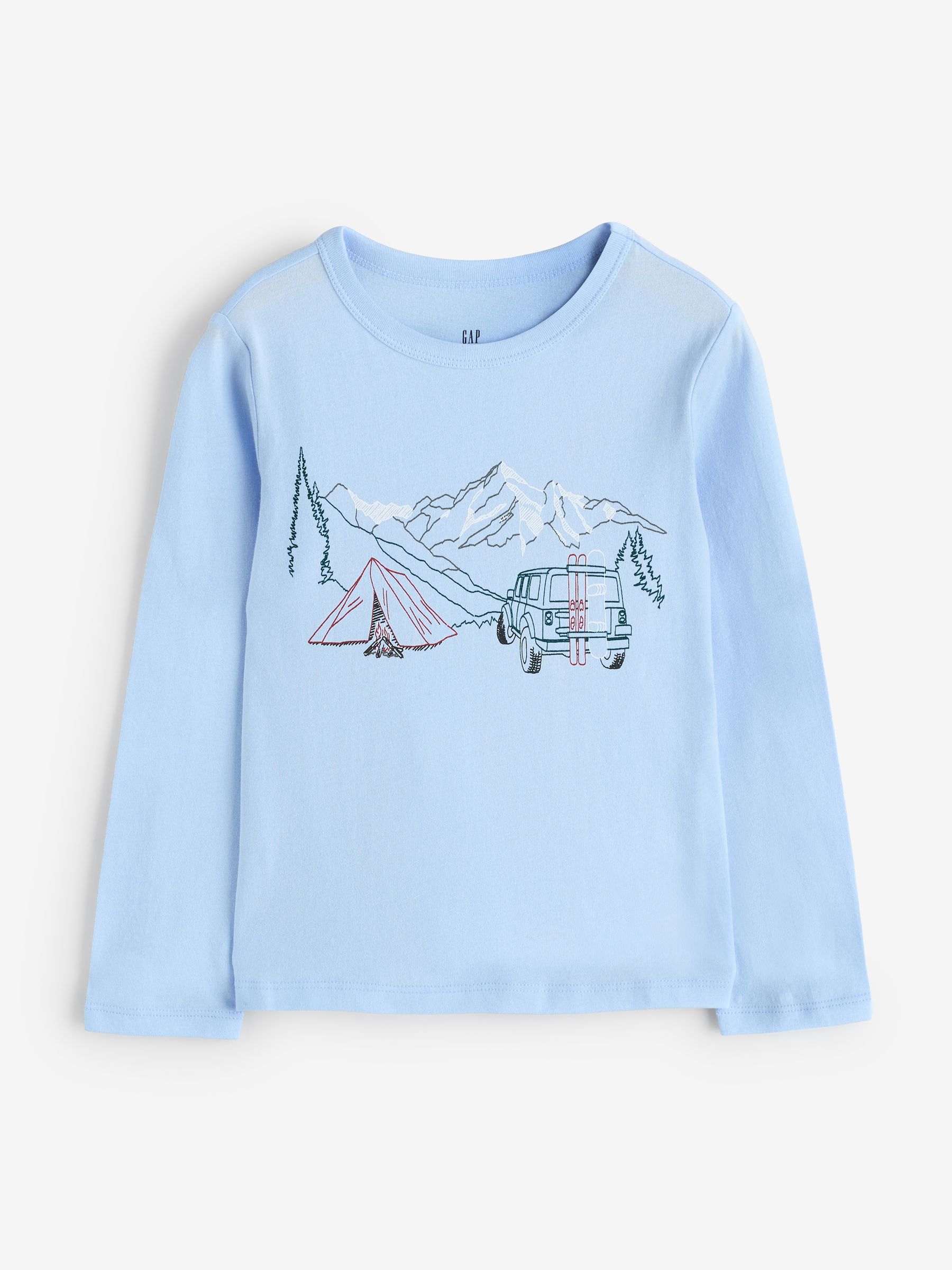 Buy Gap Blue Logo Long Sleeve T-Shirt (4-13yrs) from the Next UK