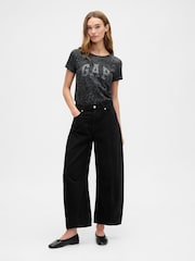 Gap Dark Grey Leopard Logo  Crew Neck T-Shirt - Image 3 of 4