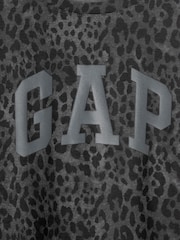 Gap Dark Grey Leopard Logo  Crew Neck T-Shirt - Image 4 of 4