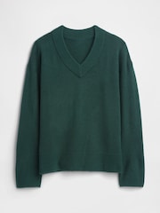 Gap Dark Green V-Neck Sweatshirt - Image 4 of 5