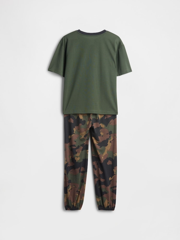 Gap Green Camo Pyjama Joggers Set (6-13yrs) (6-13yrs) - Image 2 of 3