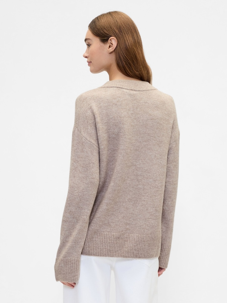 Gap Brown V-Neck Sweatshirt - Image 2 of 5