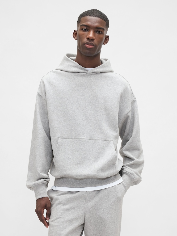 Gap Light Grey Oversized Heavyweight Hoodie - Image 1 of 4