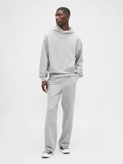 Gap Light Grey Oversized Heavyweight Hoodie - Image 3 of 4