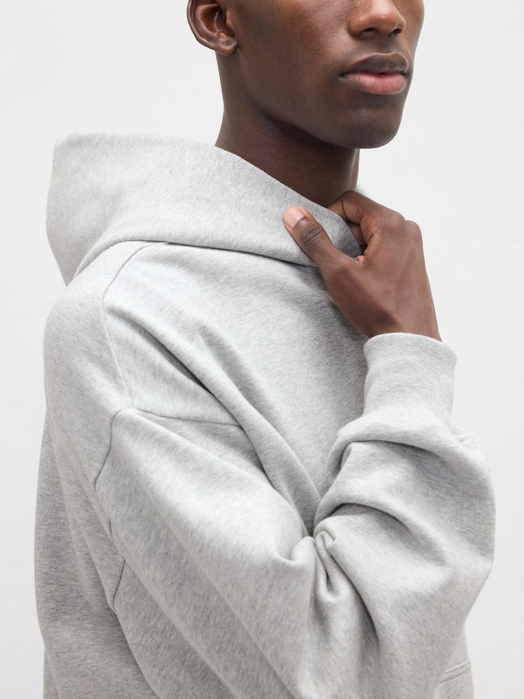 Gap Light Grey Oversized Heavyweight Hoodie - Image 4 of 4