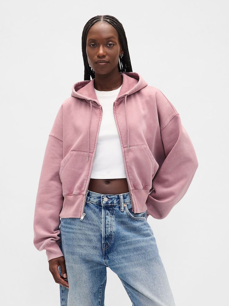 Rosa rubor - Gap Heritage Zip Up Hoodie - Imagen 1 de 4